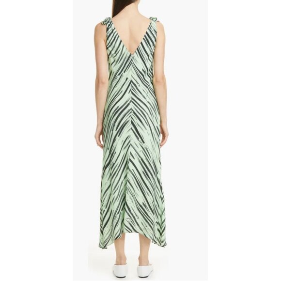 Proenza Schouler White Label Brushstroke Print Georgette Dress 2 - Picture 2 of 9